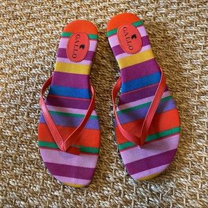 Gallo | Italian Striped Flip Flops